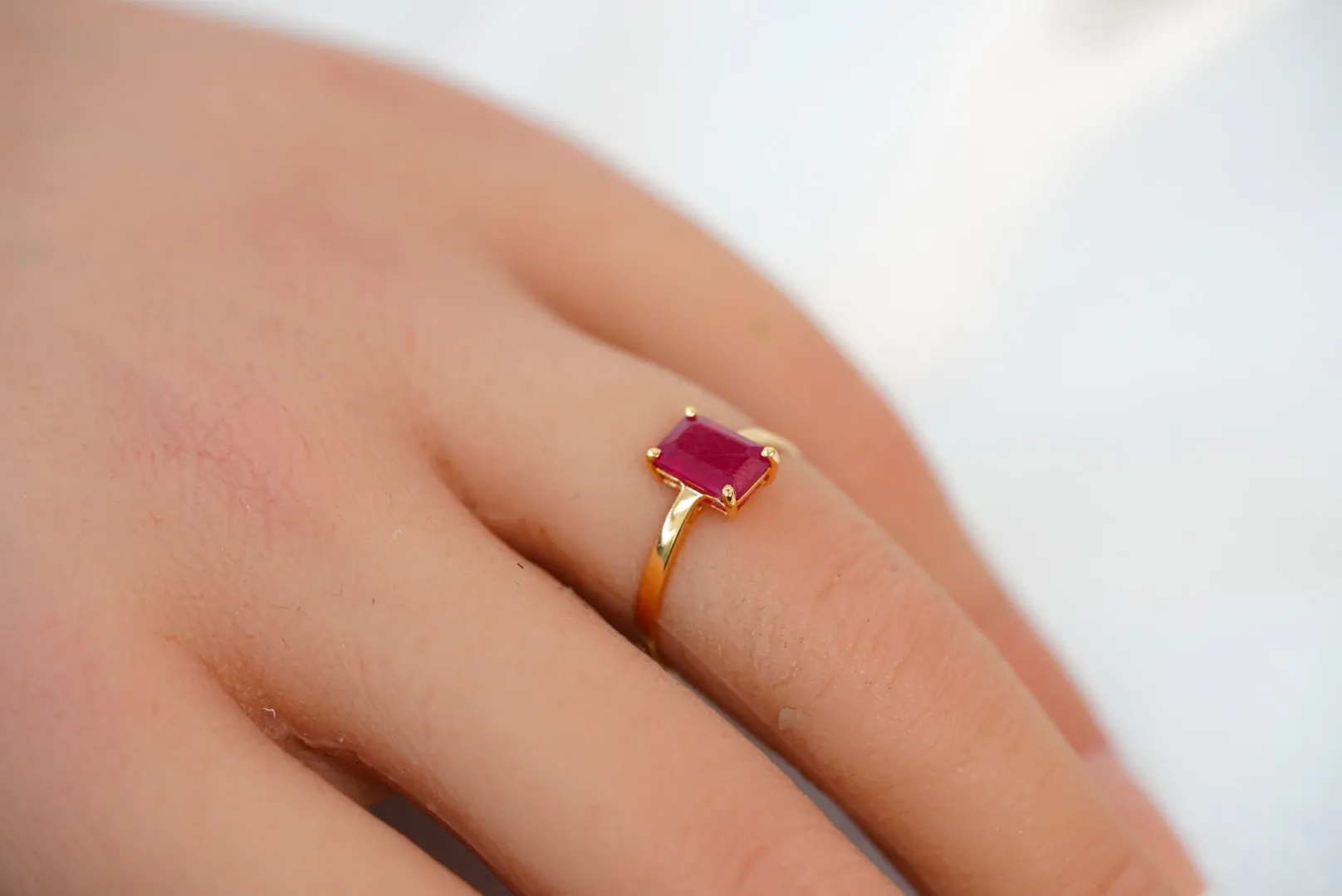 18k Gold Ring with Ruby & Sapphire Stones-Where Color Meets Power