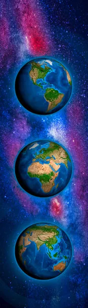 Authentic Cards Continents Bookmark