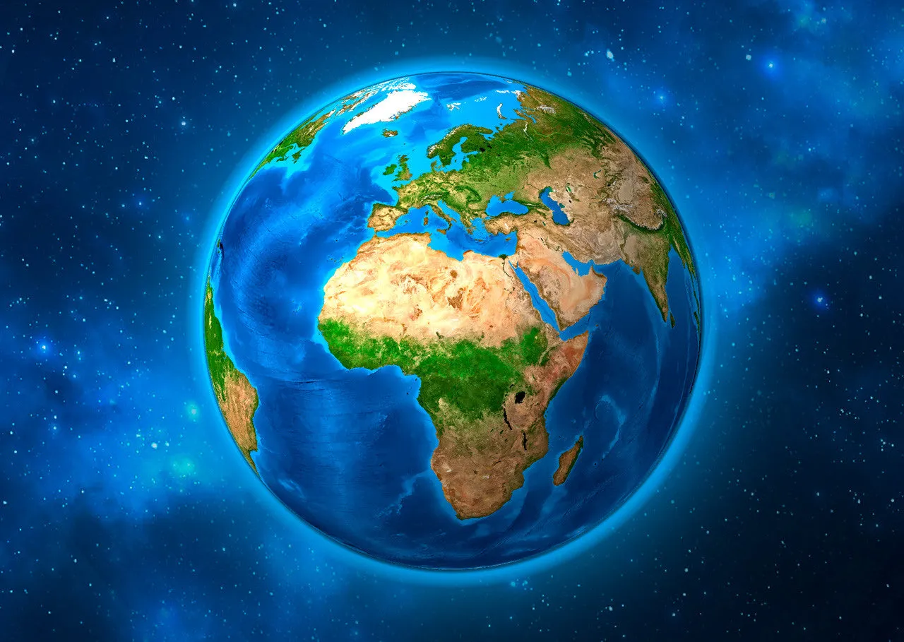 Authentic Cards Rotating Earth Postcard