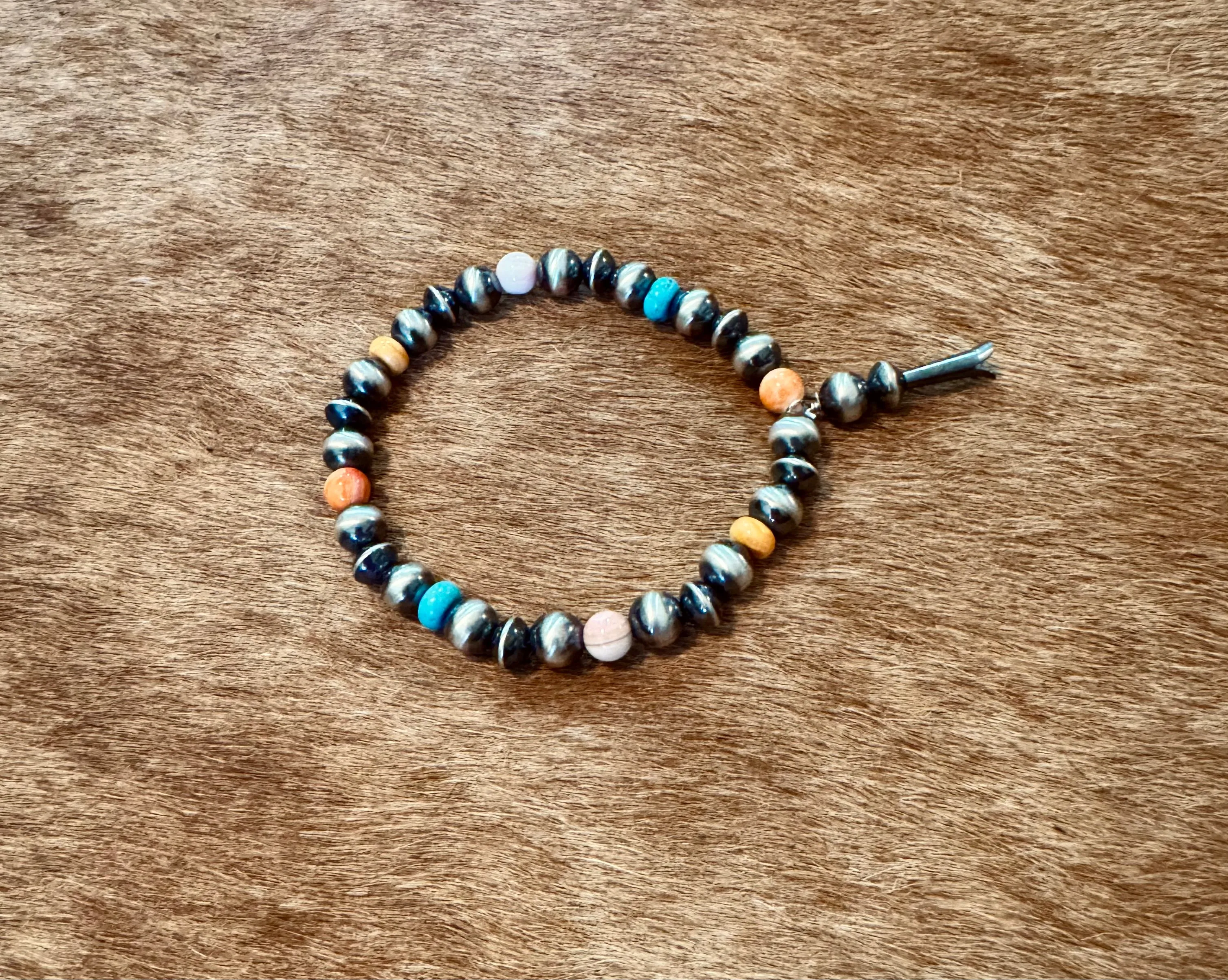 Authentic Multistone Stretch  Bracelet
