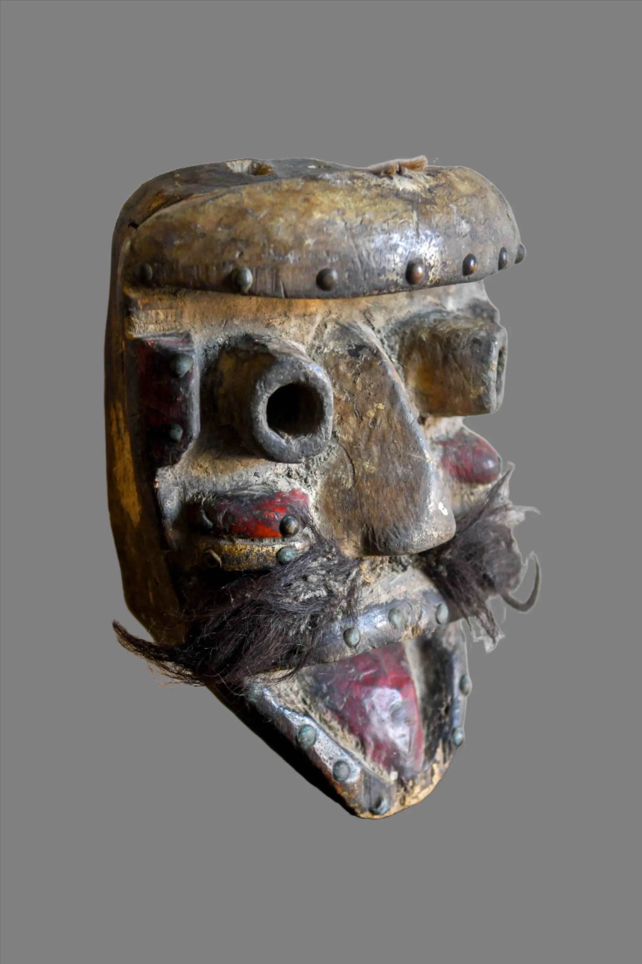 Authentic, Old, Bete African Mask, Carved Wood