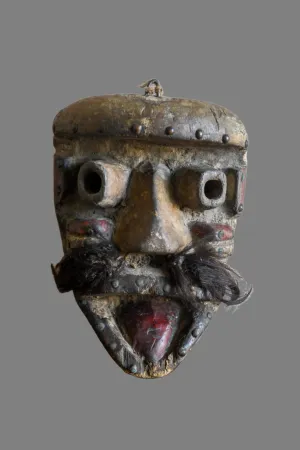 Authentic, Old, Bete African Mask, Carved Wood