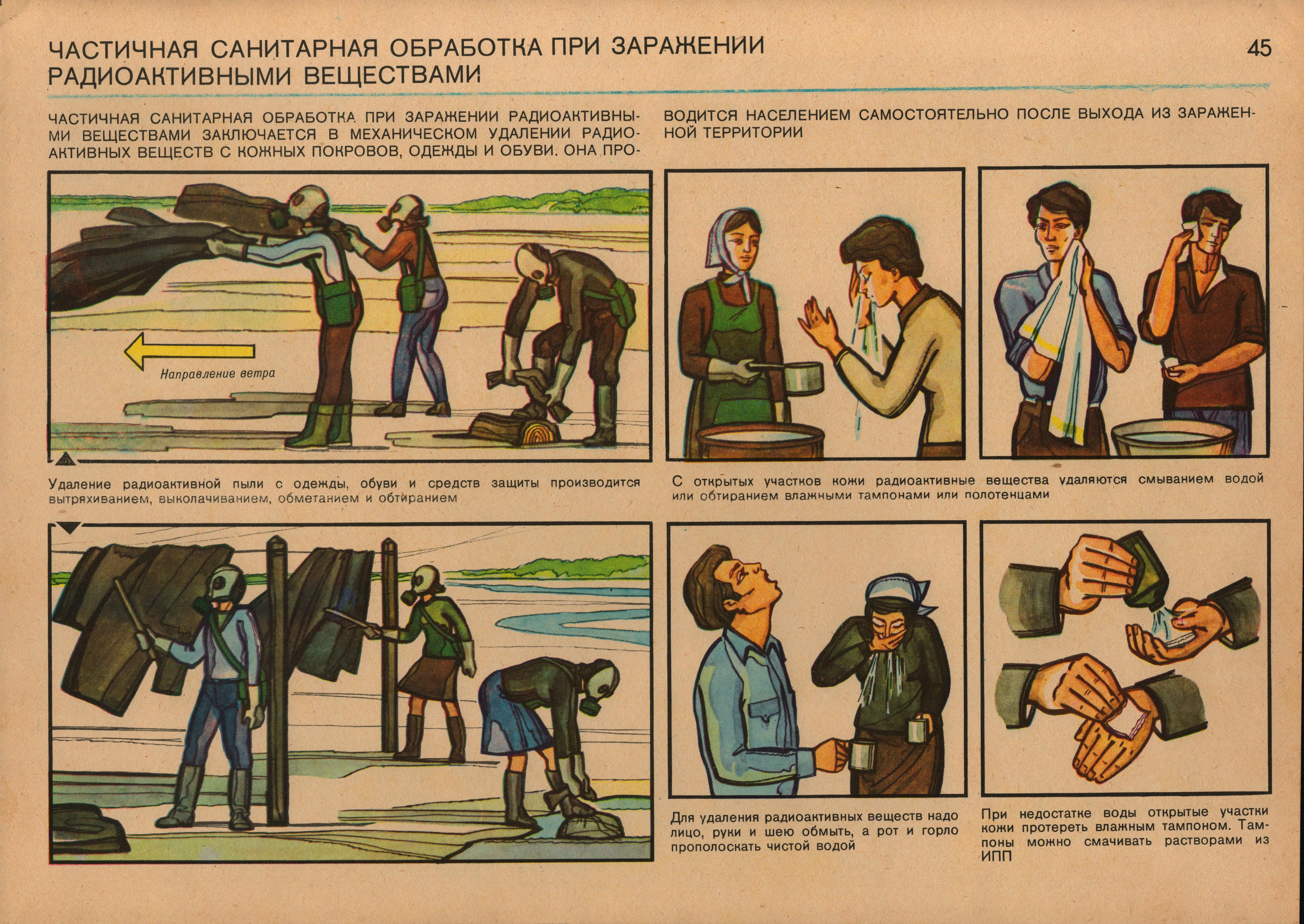 AUTHENTIC SOVIET CIVIL DEFENSE POSTER  (1986)