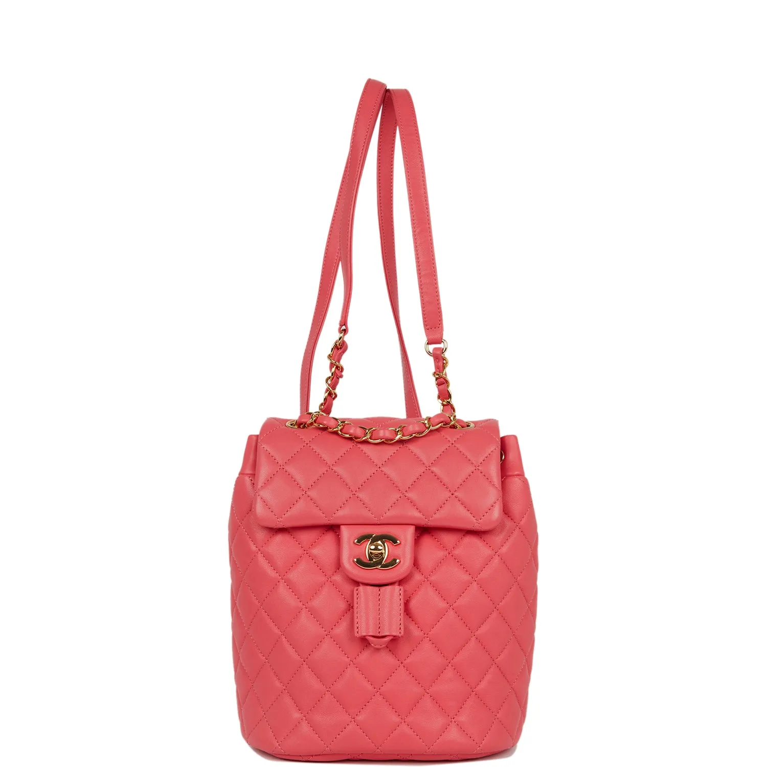Chanel Mini Urban Spirit Backpack Rose Lambskin Gold Hardware