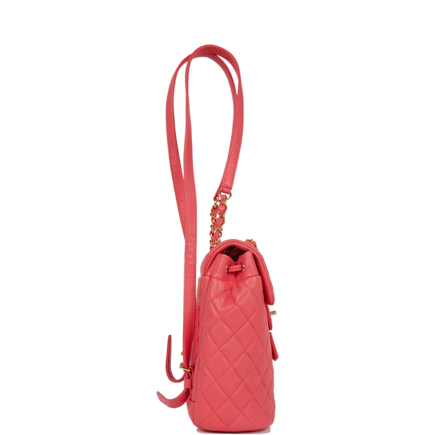 Chanel Mini Urban Spirit Backpack Rose Lambskin Gold Hardware