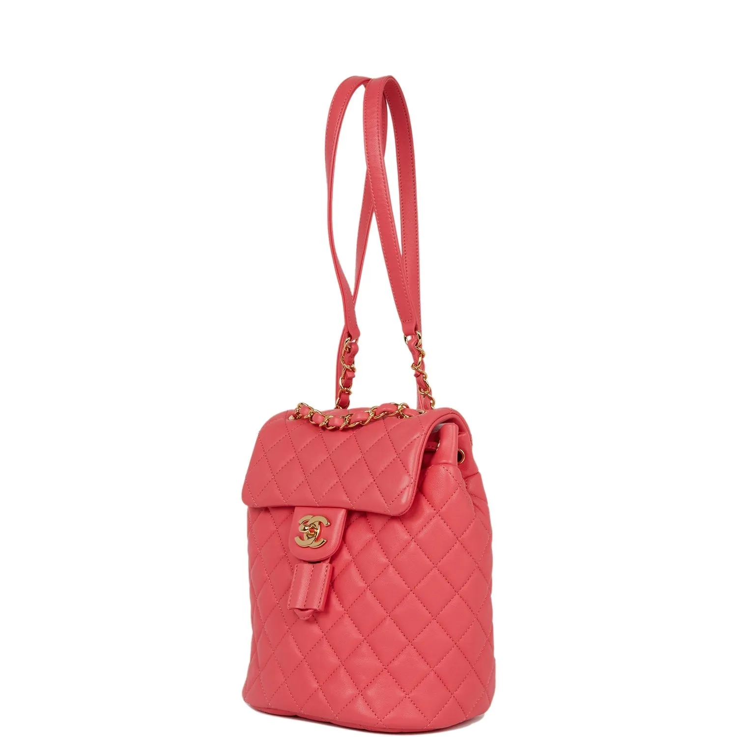 Chanel Mini Urban Spirit Backpack Rose Lambskin Gold Hardware