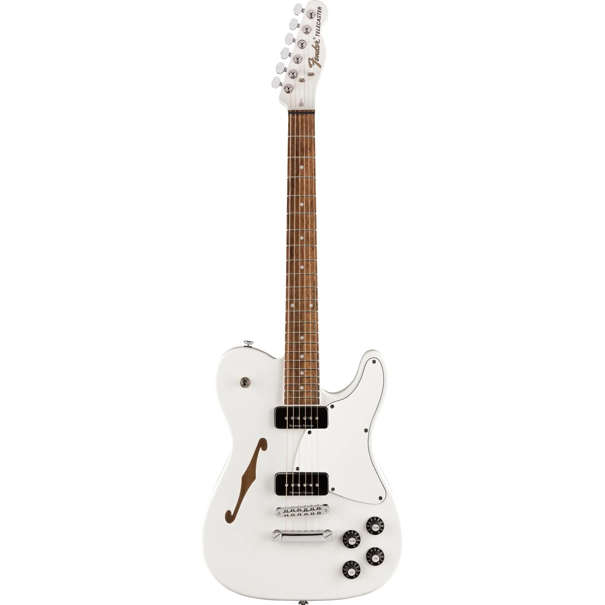 Fender Jim Adkins JA-90 Telecaster Thinline Laurel Fingerboard White