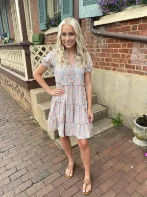 Hailey Babydoll Floral Printed Dress