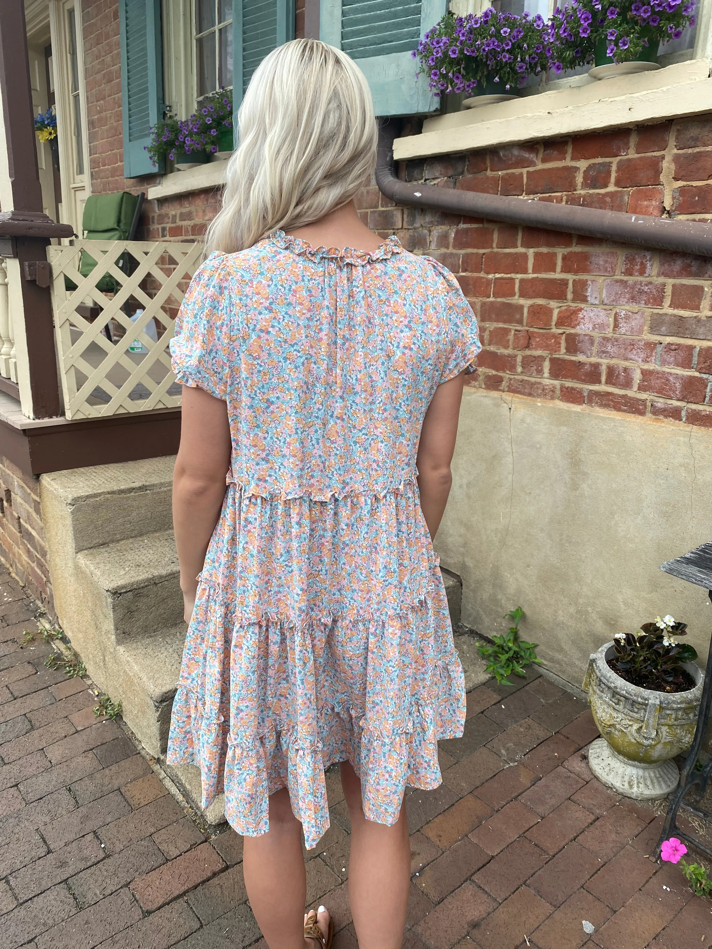 Hailey Babydoll Floral Printed Dress