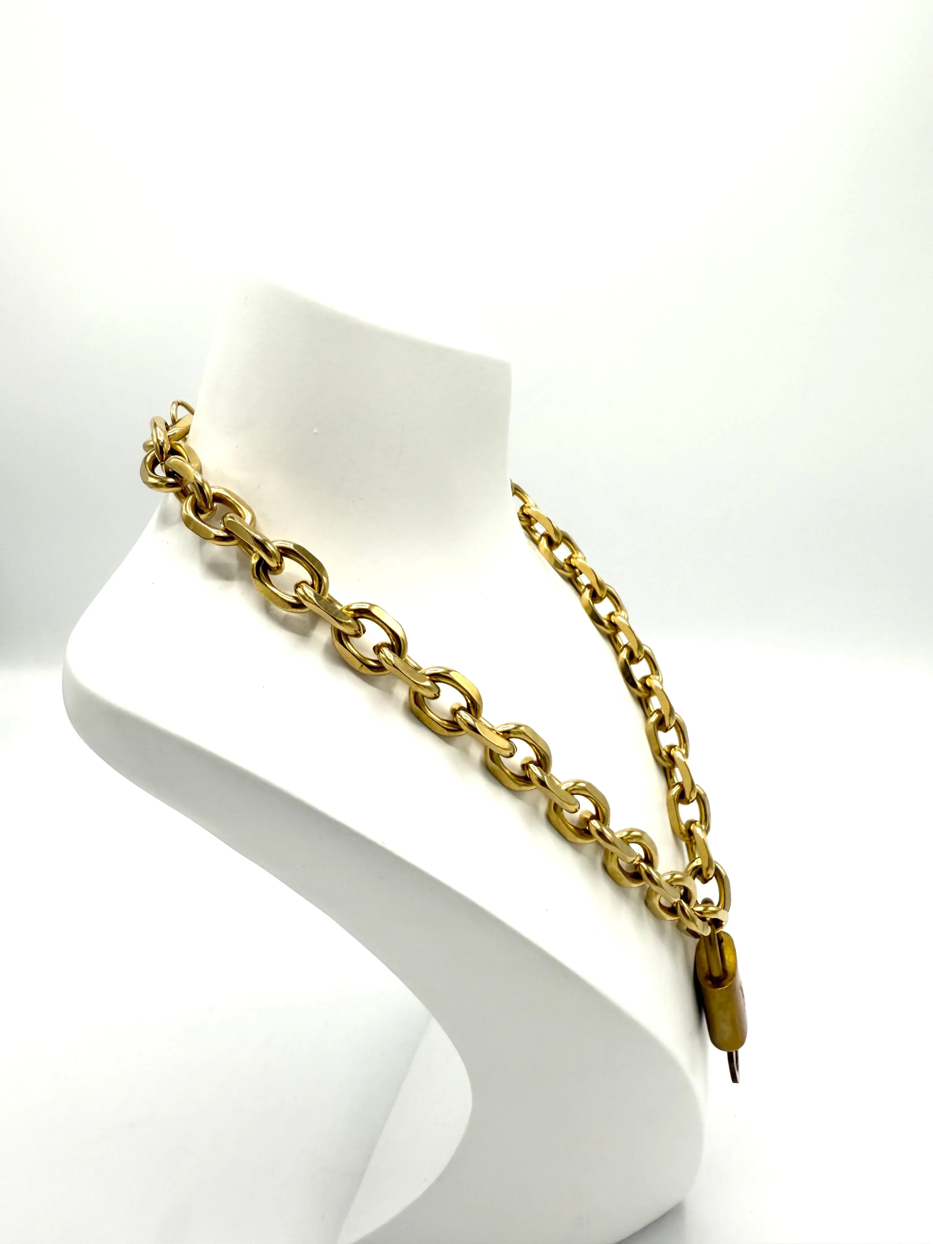 Key and Lock Repurposed Necklace