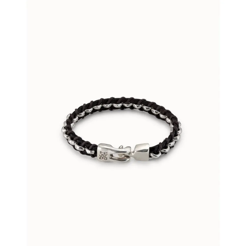 UNOde50 Authentic Silver Leather Bracelet