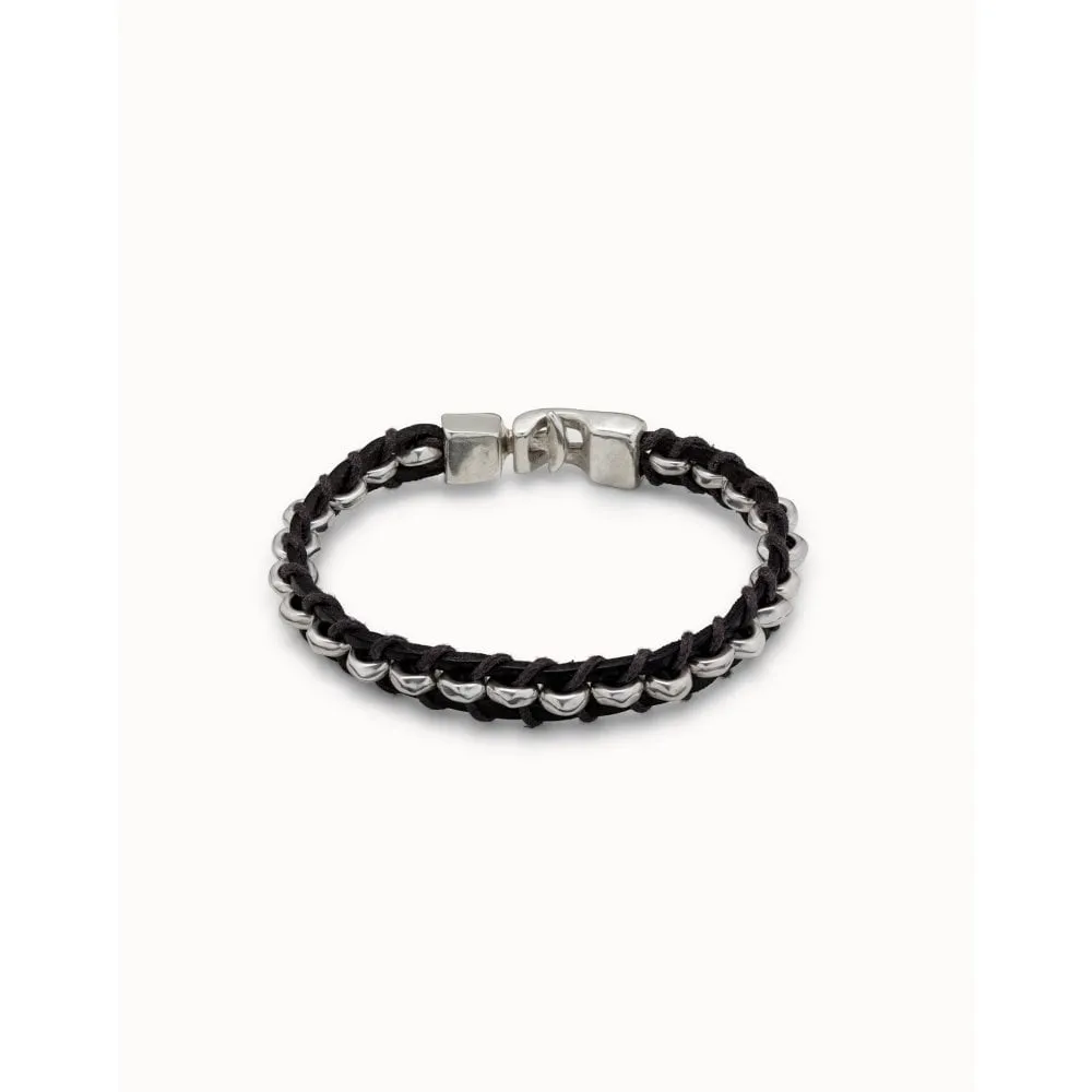 UNOde50 Authentic Silver Leather Bracelet